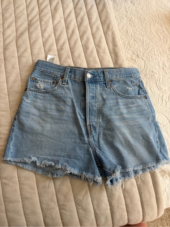 Levi's Pants - Levi's Light Blue ribcage High-Rise Denim Shorts 28